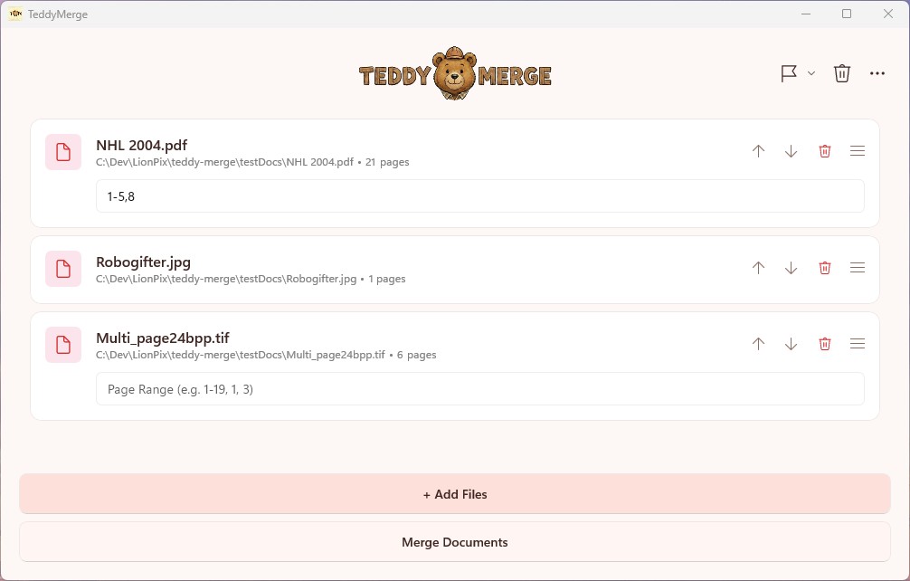 TeddyMerge App Screenshot